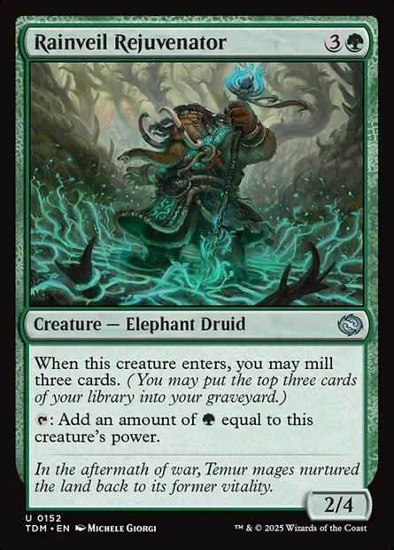 Rainveil Rejuvenator, Magic card TDM 152 — Tarkir: Dragonstorm set