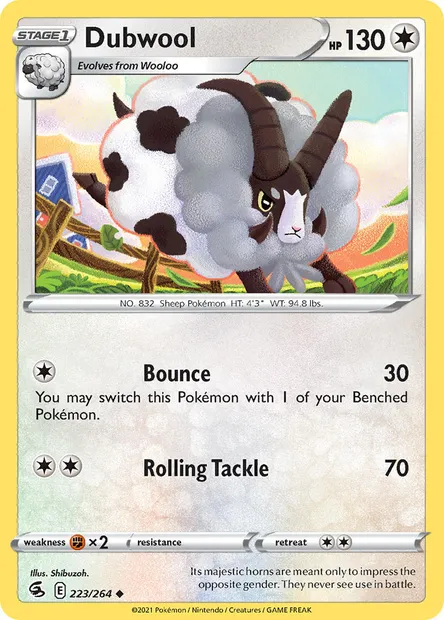 Dubwool, Pokémon card FST 223 — Fusion Strike set