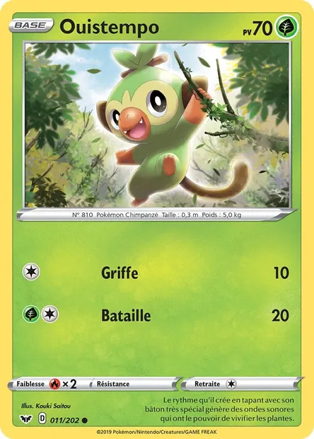 Ouistempo, carte Pokémon SSH 11 — extension Épée et Bouclier