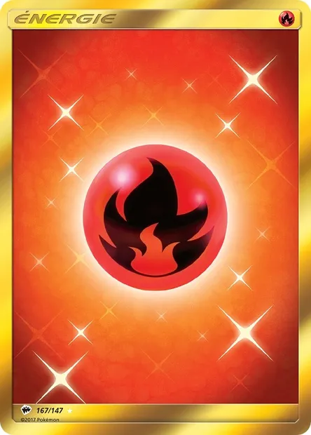 Énergie Feu, carte Pokémon BUS 167 — extension Ombres Ardentes