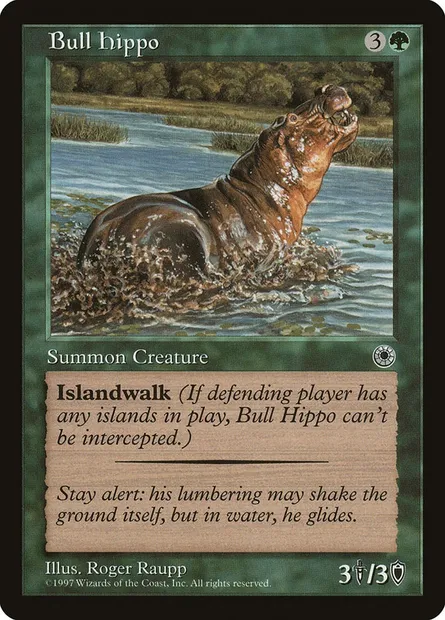Bull Hippo, Magic card POR 160 — Portal set