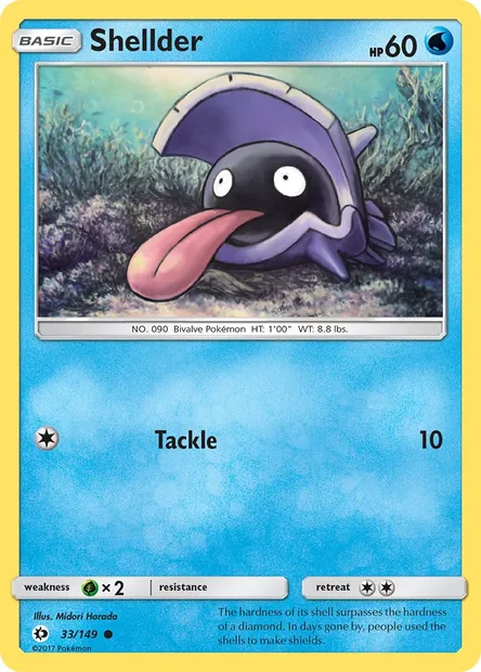 Shellder, Pokémon card SUM 33 — Sun & Moon set