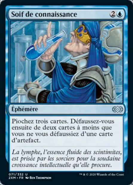 Soif de connaissance, carte Magic 2XM 71 — extension Double Masters