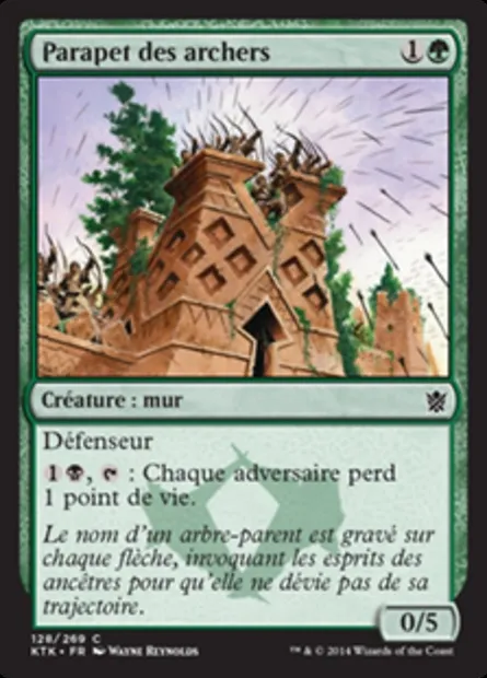 Parapet des archers, carte Magic KTK 128 — extension Les Khans de Tarkir