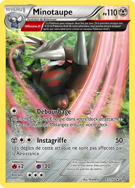 Minotaupe, carte Pokémon PRC 97 — extension Primo-Choc