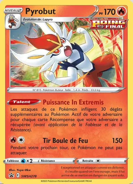 Pyrobut, carte Pokémon SWSH 278 — extension Promo SWSH