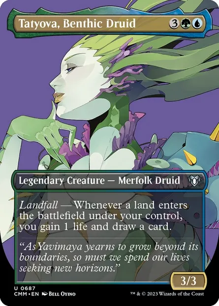 Tatyova, Benthic Druid, Magic card CMM 687 — Commander Masters set