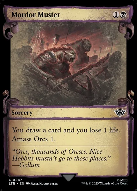 Mordor Muster, Magic card LTR 547 — The Lord of the Rings: Tales of Middle-earth set