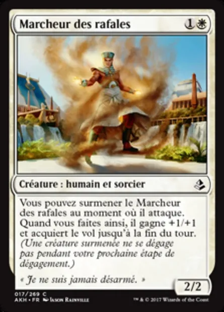 Marcheur des rafales, carte Magic AKH 17 — extension Amonkhet