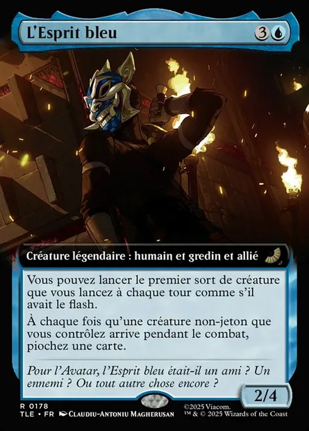 L'Esprit bleu, carte Magic TLE 178 — extension Avatar: The Last Airbender Eternal