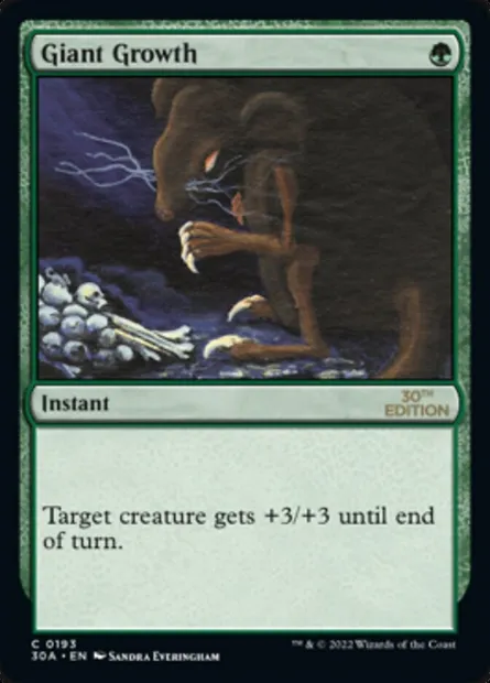 Croissance gigantesque, carte Magic 30A 193 — extension 30th Anniversary Edition