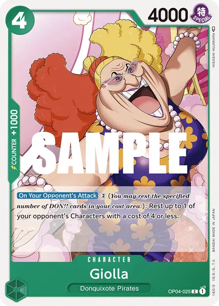 Giolla, One Piece card OP04-025 — KINGDOMS OF INTRIGUE set
