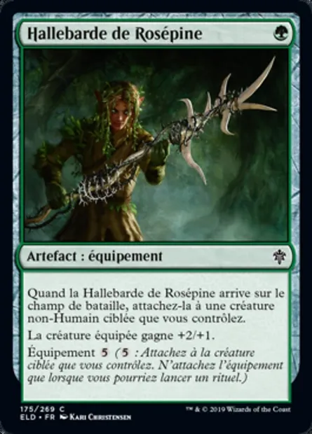 Hallebarde de Rosépine, carte Magic ELD 175 — extension Throne of Eldraine