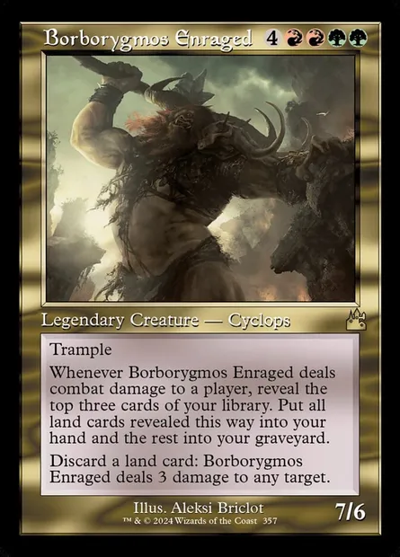 Borborygmos Enraged, Magic card RVR 357 — Ravnica Remastered set