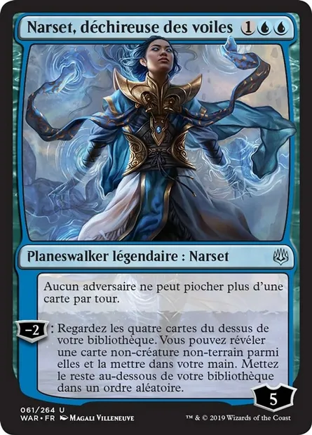 Narset, déchireuse des voiles, carte Magic WAR 61 — extension La guerre des Planeswalkers