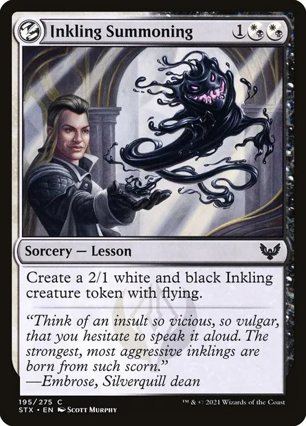 Inkling Summoning, Magic card STX 195 — Strixhaven: School of Mages set