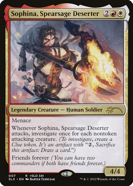 Sophina, Spearsage Deserter, carte Magic SLX 7 — extension Universes Within