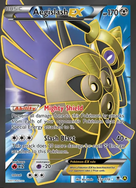 Aegislash EX, Pokémon card PHF 65 — Phantom Forces set