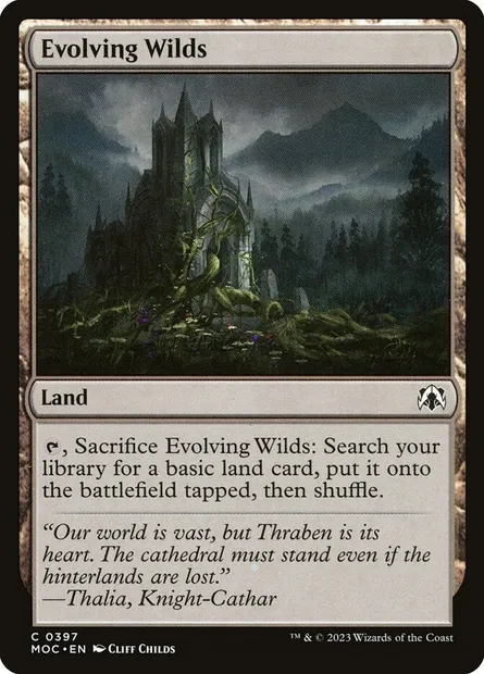 Evolving Wilds, Magic card MOC 397 — March of the Machine Commander set