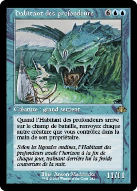 Habitant des profondeurs, carte Magic DMR 282 — extension Dominaria Remastered