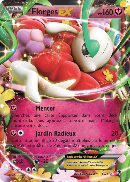 Florges EX, carte Pokémon PHF 67 — extension Vigueur Spectrale