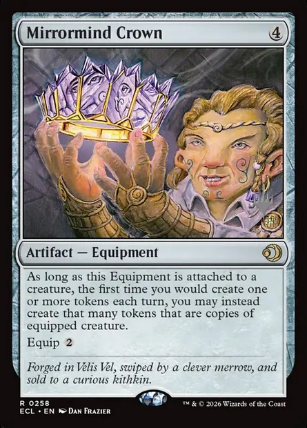 Mirrormind Crown, Magic card PECL 258p — Lorwyn Eclipsed Promos set