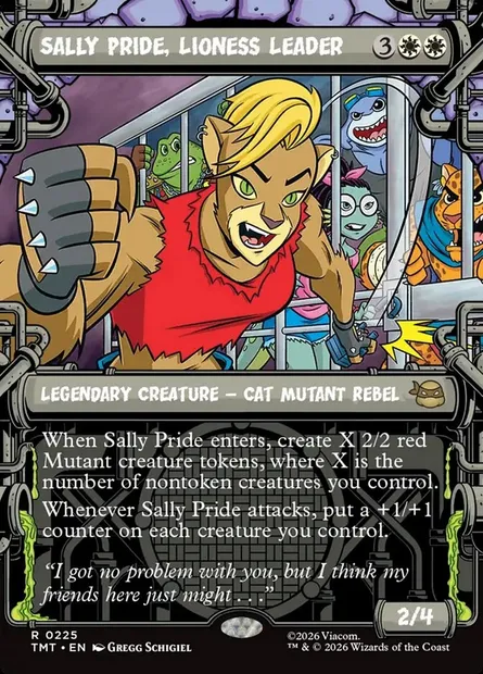 Sally Pride, Lioness Leader, Magic card TMT 225 — Teenage Mutant Ninja Turtles set