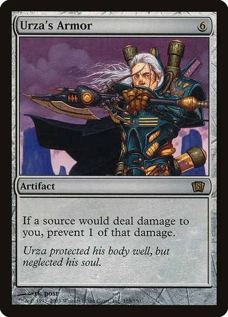 Armure d'Urza, carte Magic 8ED 318★ — extension Huitième Edition