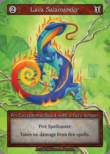 Lava Salamander, carte Sorcery ALP 092 — extension Alpha
