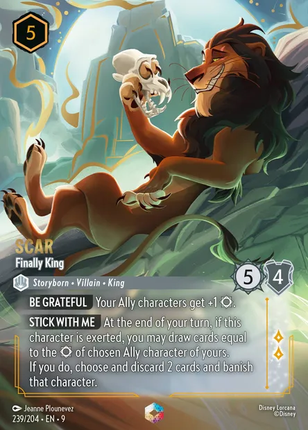 Scar - Finally King, Disney Lorcana card CH9-239 — Fabled set