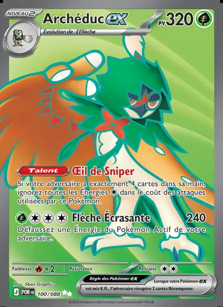 Archéduc-ex, carte Pokémon POR 100 — extension Équilibre Parfait