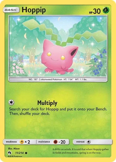 Hoppip, Pokémon card LOT 11 — Lost Thunder set