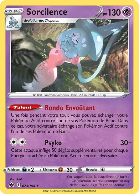 Sorcilence, carte Pokémon CRE 73 — extension Règne de Glace