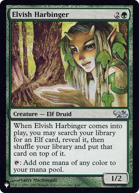 Elvish Harbinger, Magic card PLST DD1-4 — The List set