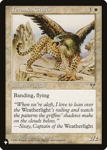 Teremko Griffin, Magic card PLST MIR-43 — The List set