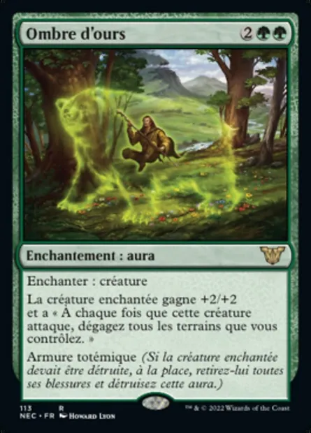 Ombre d'ours, carte Magic NEC 113 — extension Neon Dynasty Commander