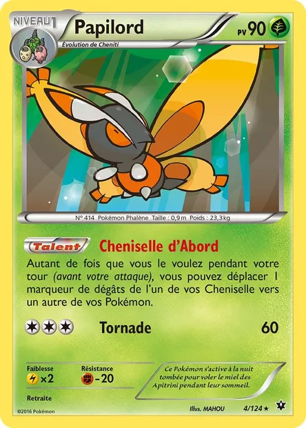 Papilord, carte Pokémon FCO 4 — extension Impact des Destins