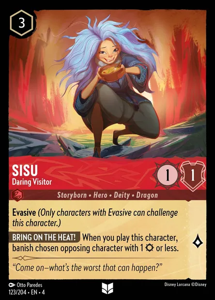 Sisu - Daring Visitor, Disney Lorcana card CH4-123 — Ursula's Return set