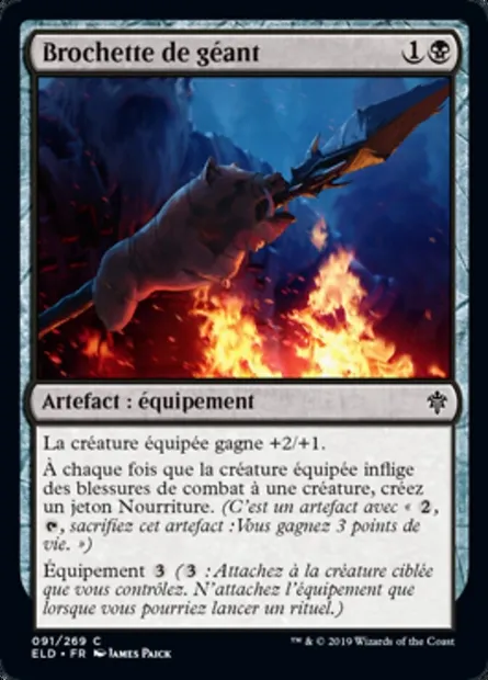 Brochette de géant, carte Magic ELD 91 — extension Throne of Eldraine