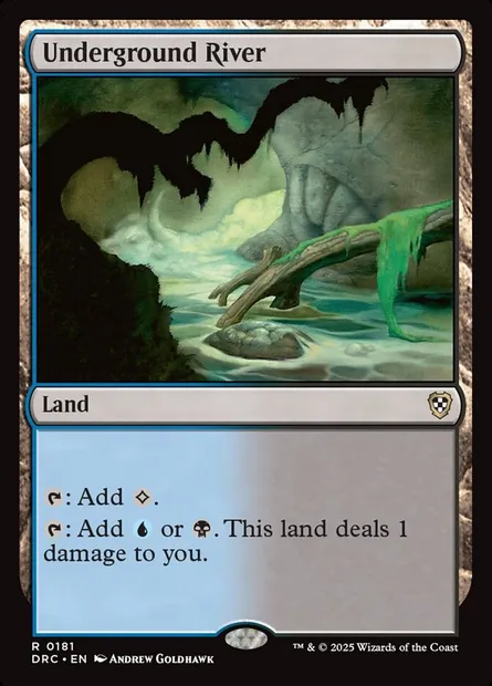 Underground River, Magic card DRC 181 — Aetherdrift Commander set