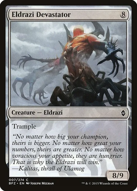 Eldrazi Devastator, Magic card BFZ 7 — Battle for Zendikar set