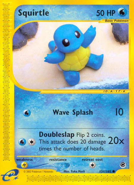 Squirtle, Pokémon card EX 131 — Expedition Base Set set