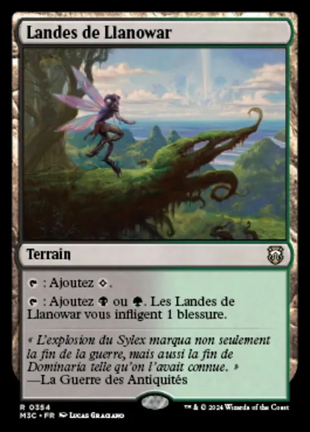 Landes de Llanowar, carte Magic M3C 354 — extension Modern Horizons 3 Commander