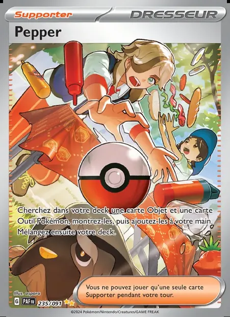 Pepper, carte Pokémon PAF 235 — extension Destinées de Paldea