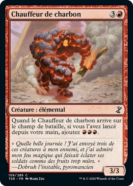 Chauffeur de charbon, carte Magic TSR 159 — extension Spirale Temporelle Remastered