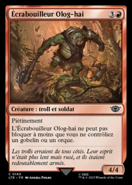 Écrabouilleur Olog-hai, carte Magic LTR 140 — extension Le Seigneur des Anneaux : chroniques de la Terre du Milieu