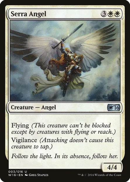 Serra Angel, Magic card W16 3 — Welcome Deck 2016 set
