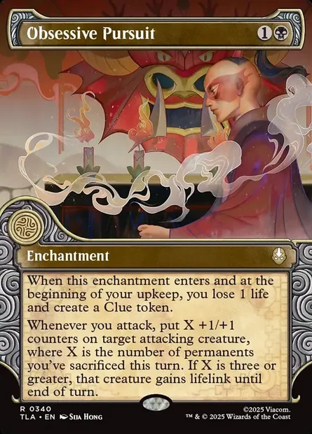 Poursuite obsessionnelle, carte Magic TLA 340 — extension Avatar: The Last Airbender