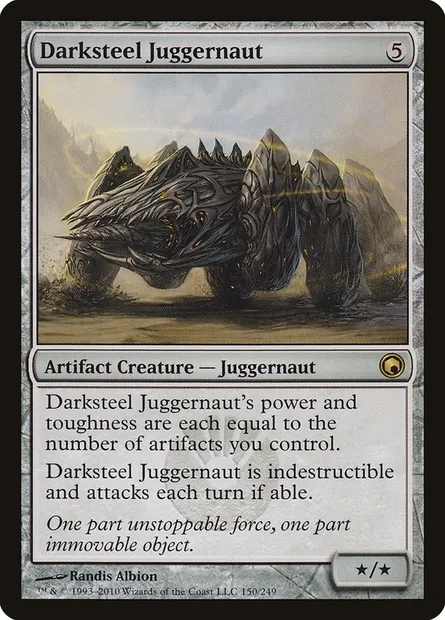 Darksteel Juggernaut, Magic card SOM 150 — Scars of Mirrodin set
