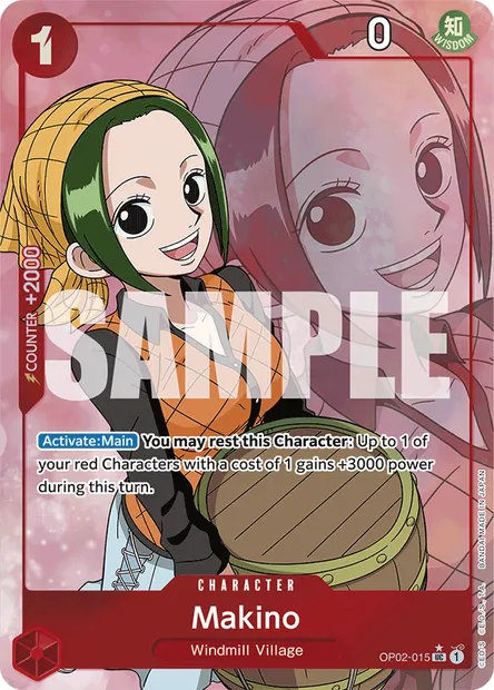 Makino, carte One Piece OP02-015 — extension PARAMOUNT WAR